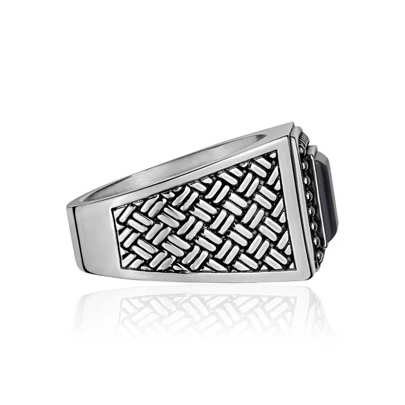 Schwarzer Onyx Siegelring