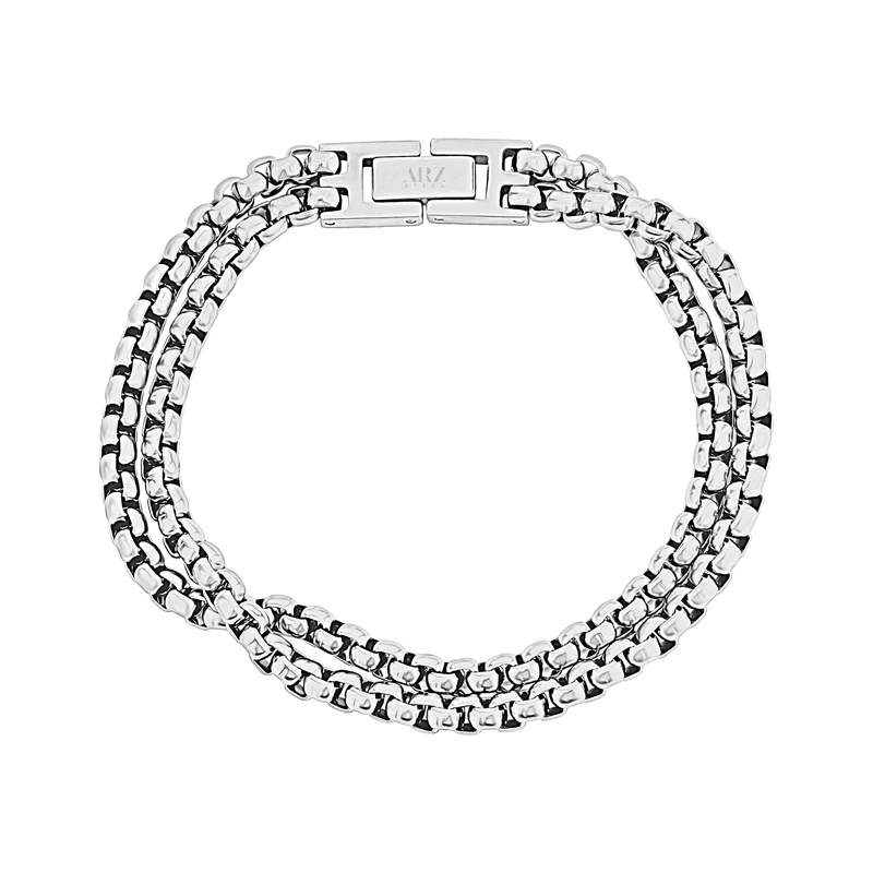 Zweireihiges rundes Box-Link-Armband