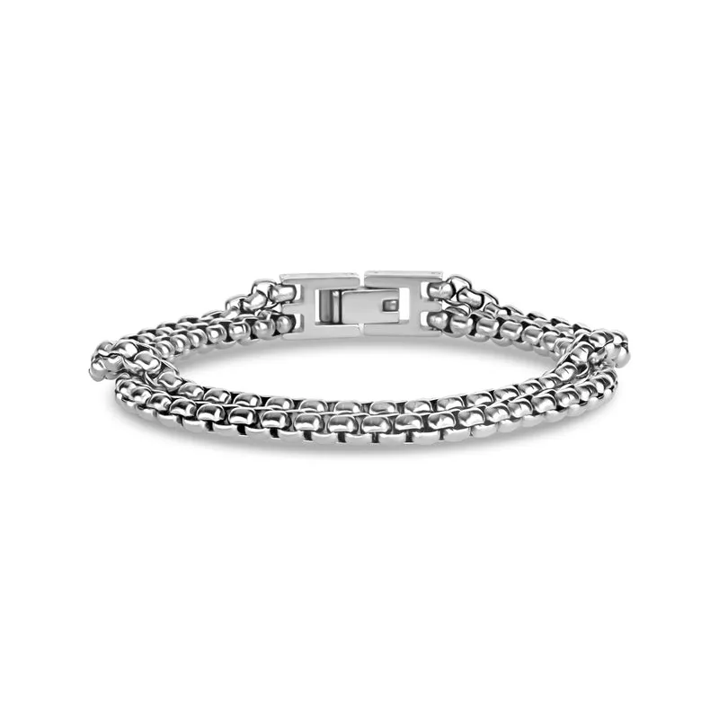 Zweireihiges rundes Box-Link-Armband