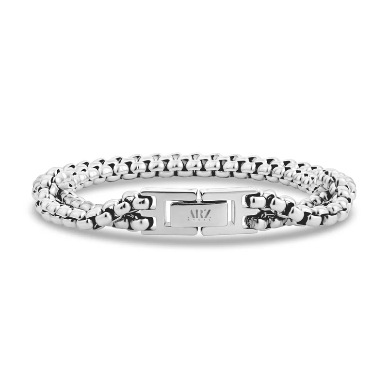 Zweireihiges rundes Box-Link-Armband