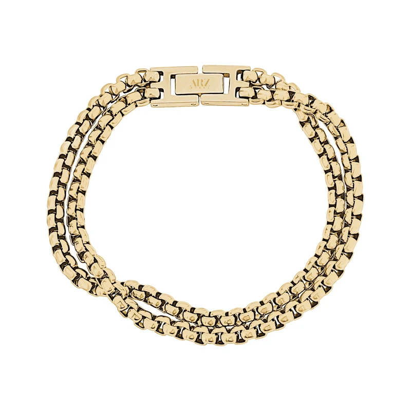 Zweireihiges rundes Box-Link-Armband