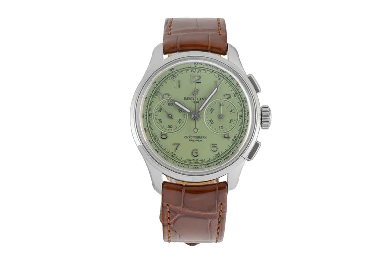 Breitling Premier chronograph steel manual winding men's watch AB0930D31L1P1 LP: 9300EUR [2604741]