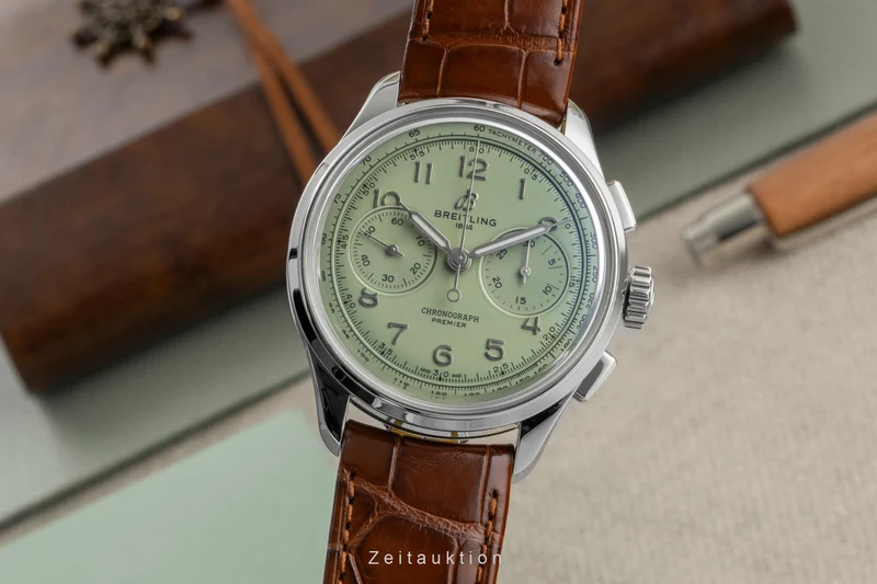 Breitling Premier chronograph steel manual winding men's watch AB0930D31L1P1 LP: 9300EUR [2604741]