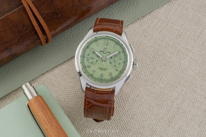 Breitling Premier chronograph steel manual winding men's watch AB0930D31L1P1 LP: 9300EUR [2604741]