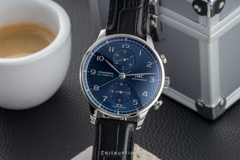IWC Portugieser chronograph steel automatic men's watch IW371606 LP: 9100EUR [2604739]