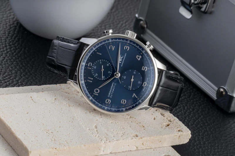 IWC Portugieser chronograph steel automatic men's watch IW371606 LP: 9100EUR [2604739]