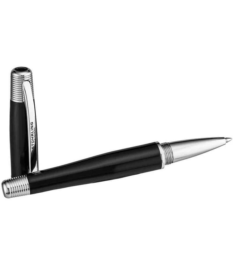 Gift Magna Black Stainless Steel Two-Piece Rollerball Pen