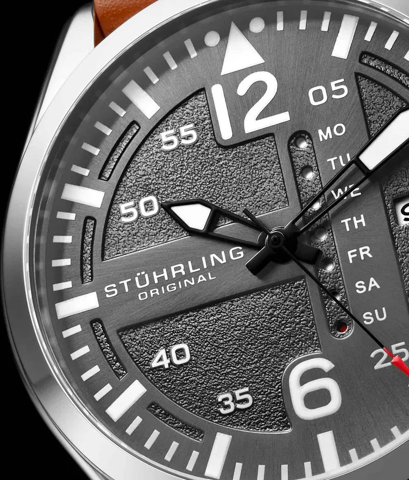 Stührling Aeronaut 44mm Aviator, Cabaletta Quartz 42mm, and Stührling Signature Pen