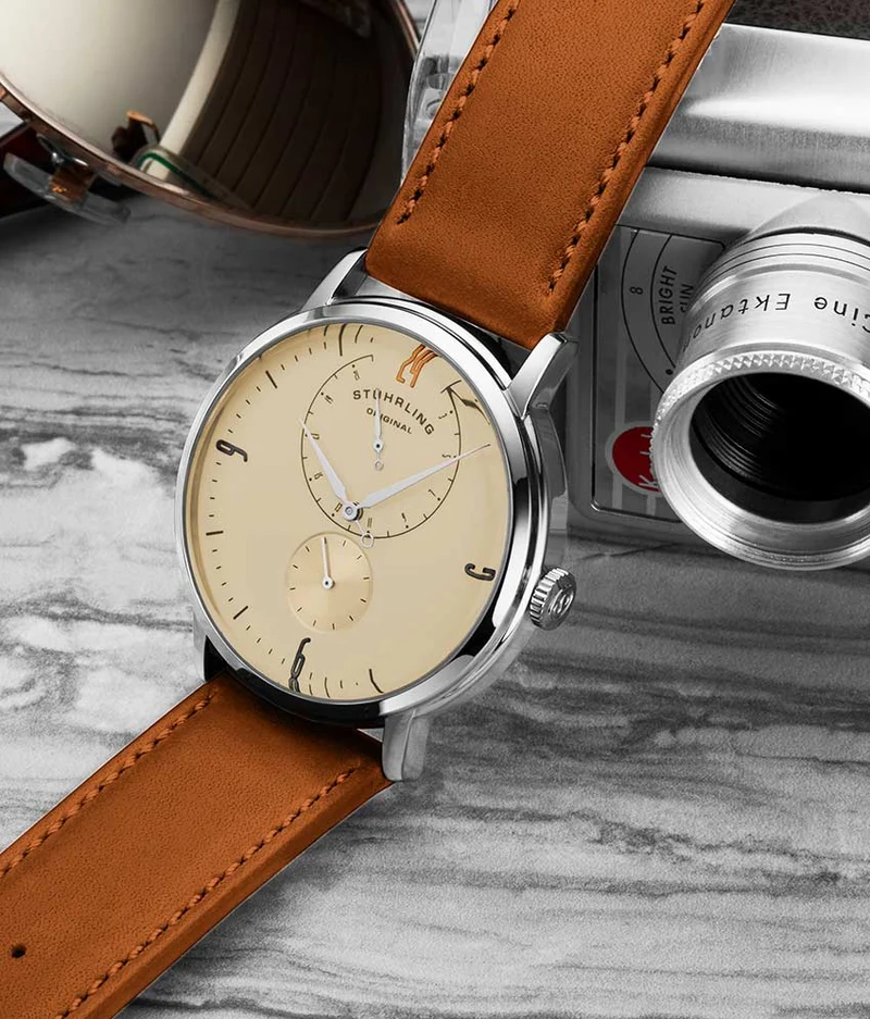 Stührling Aeronaut 44mm Aviator, Cabaletta Quartz 42mm, and Stührling Signature Pen