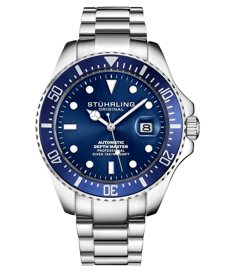 Stührling Automatic Dual Time Anatol, Depthmanster Automatic Diver with Signature Pen!