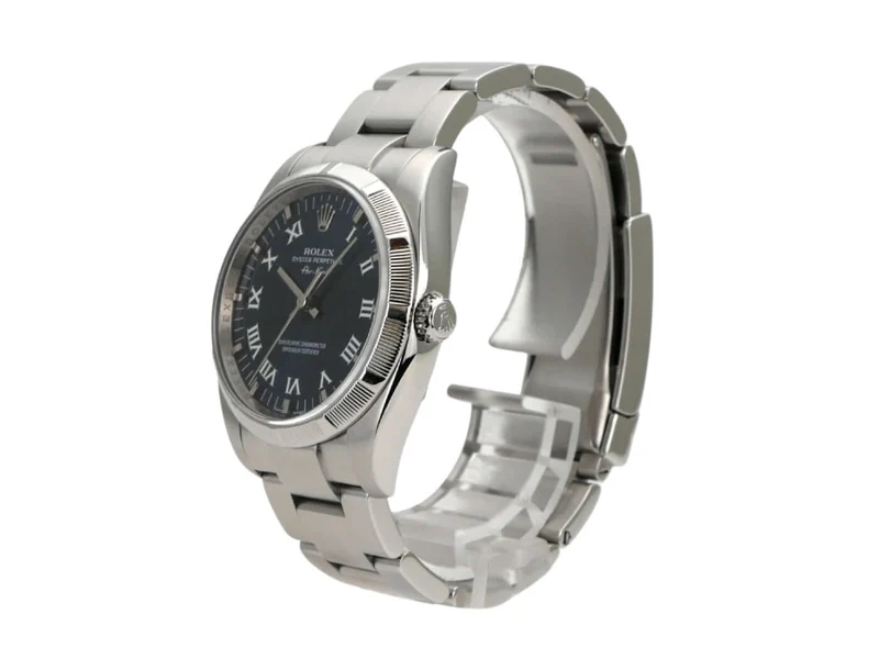 Rolex Oyster Perpetual 34 Blau Römisch 114210