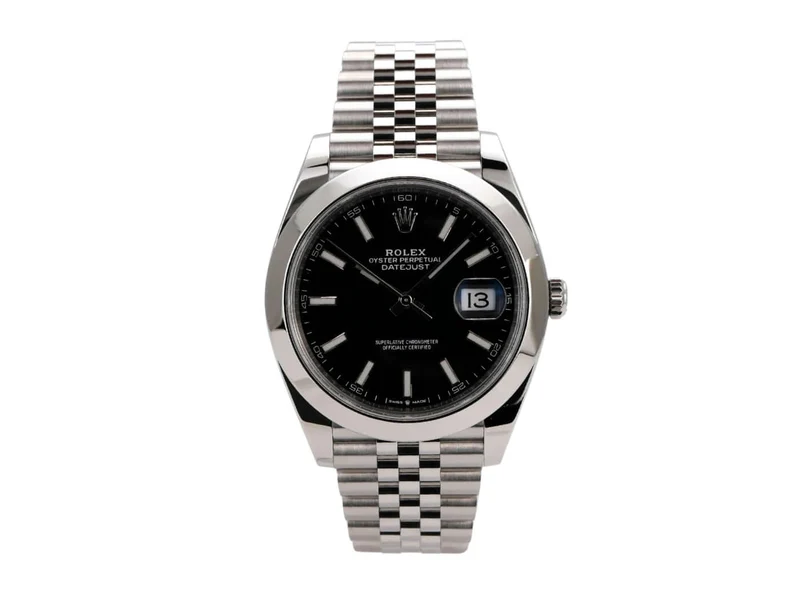 Rolex Datejust 41 Edelstahl 126300 Schwarz Jubile-Band