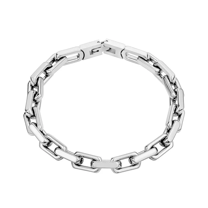 Längliches Stahlgliederarmband | 7MM