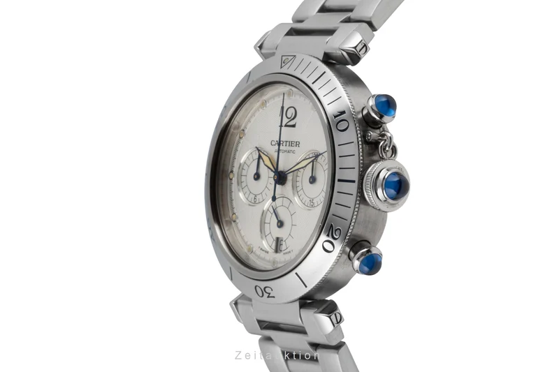 Cartier Pasha chronograph steel automatic men's watch W31030H3 [2604278]