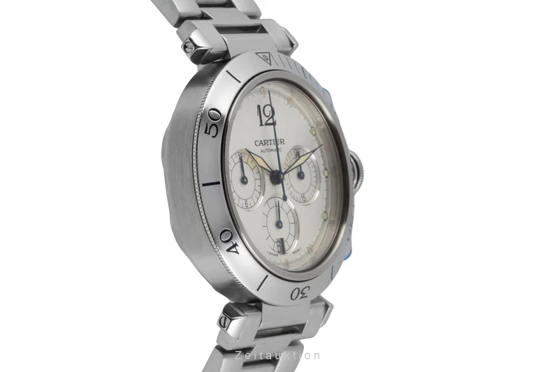 Cartier Pasha chronograph steel automatic men's watch W31030H3 [2604278]