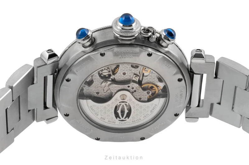 Cartier Pasha chronograph steel automatic men's watch W31030H3 [2604278]