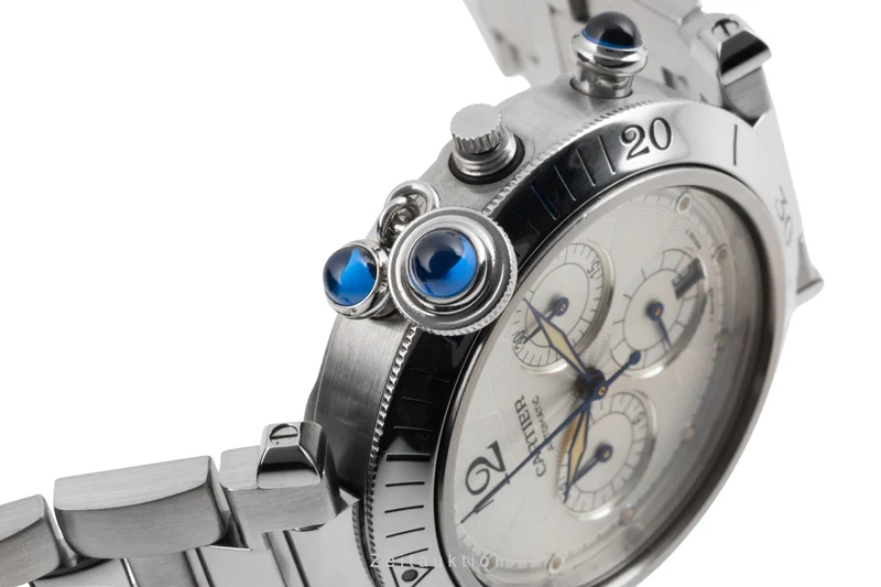 Cartier Pasha chronograph steel automatic men's watch W31030H3 [2604278]