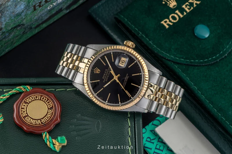 Rolex Datejust steel / gold automatic men's watch 16013 LP: 15350EUR Vintage [2604224]