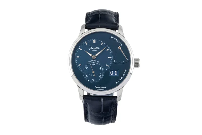 Glashütte PanoReserve steel manual winding men's watch 1-65-01-26-12-01 LP: 11400EUR [2602847]