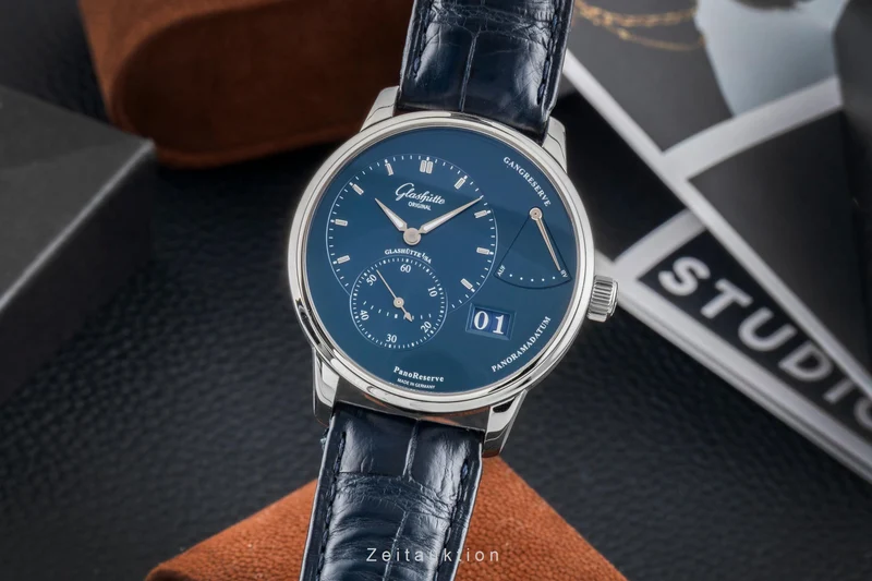 Glashütte PanoReserve steel manual winding men's watch 1-65-01-26-12-01 LP: 11400EUR [2602847]