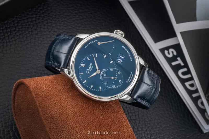 Glashütte PanoReserve steel manual winding men's watch 1-65-01-26-12-01 LP: 11400EUR [2602847]