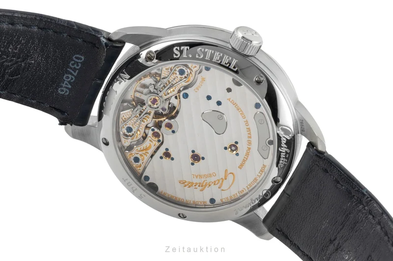 Glashütte PanoReserve steel manual winding men's watch 1-65-01-26-12-01 LP: 11400EUR [2602847]
