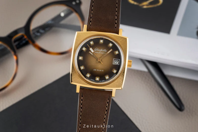 Glashütte Spezimatic gilt-brass automatic men's watch Vintage [2602522]