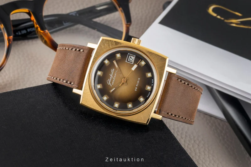 Glashütte Spezimatic gilt-brass automatic men's watch Vintage [2602522]