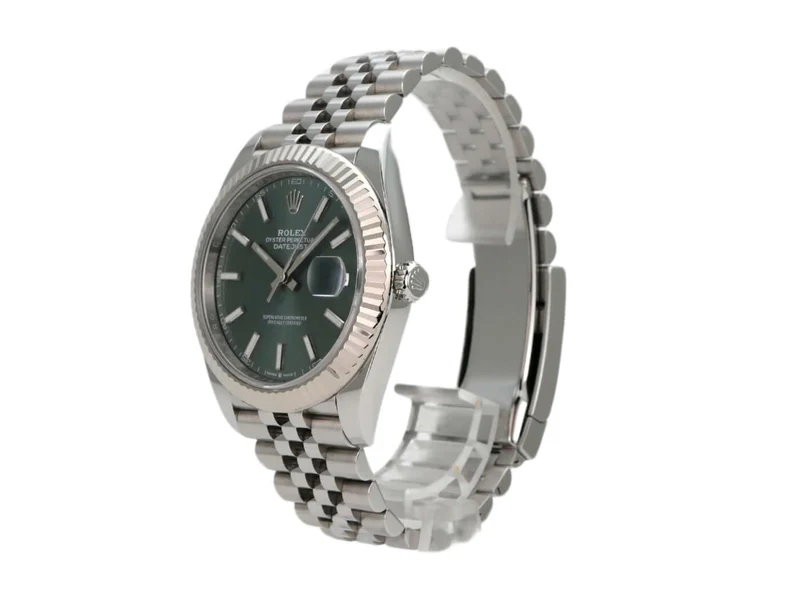 Rolex Datejust 41 Edelstahl Weißgold 126334 Mint Green Jubile-Band