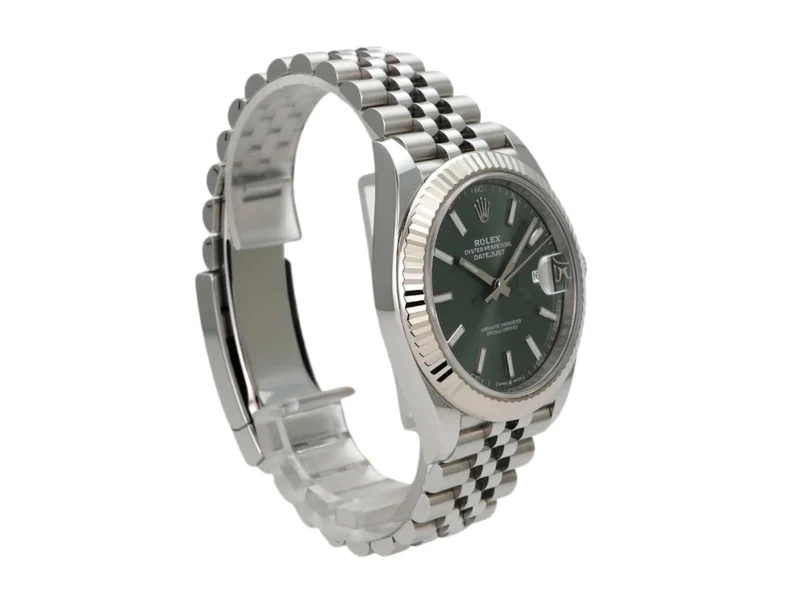 Rolex Datejust 41 Edelstahl Weißgold 126334 Mint Green Jubile-Band
