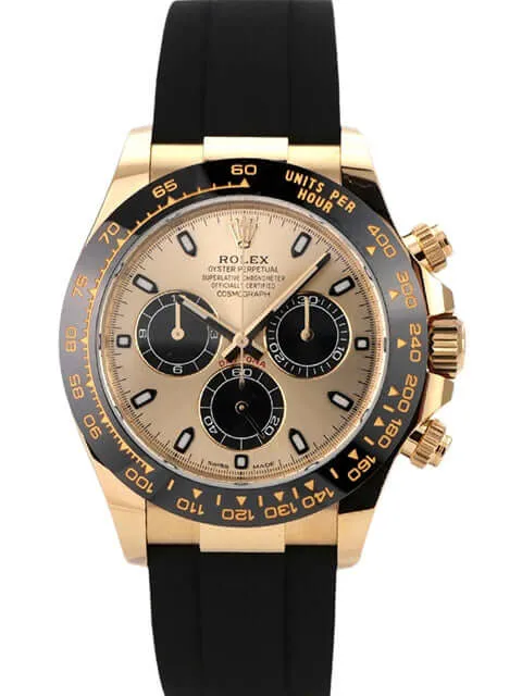 Rolex Daytona 116518LN Gelbgold Oysterflex Champagnerfarben