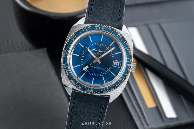 Glashütte Spezimatic chromed brass automatic men's watch Vintage [2602100]