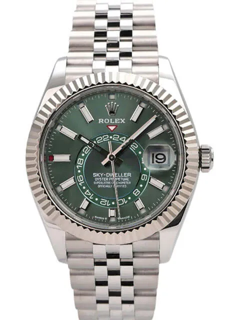 Rolex Sky-Dweller 336934 Mintgrün Jubile-Band