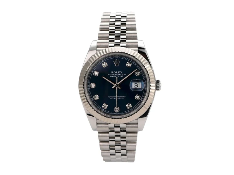 Rolex Datejust 41 Edelstahl Weißgold 126334 Blau Dia Jubile-Band