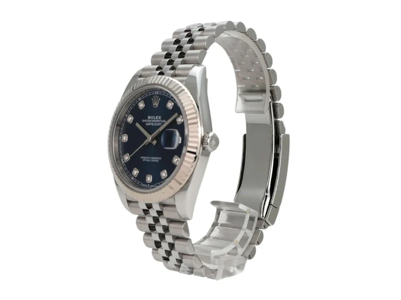 Rolex Datejust 41 Edelstahl Weißgold 126334 Blau Dia Jubile-Band