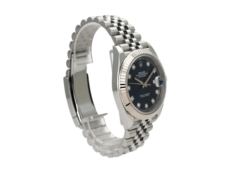Rolex Datejust 41 Edelstahl Weißgold 126334 Blau Dia Jubile-Band