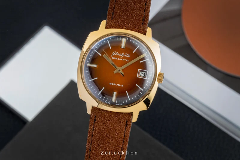 Glashütte Spezimatic gilt-brass automatic men's watch Vintage [2601786]