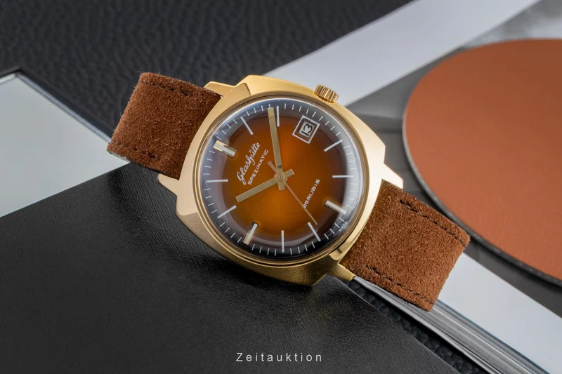 Glashütte Spezimatic gilt-brass automatic men's watch Vintage [2601786]