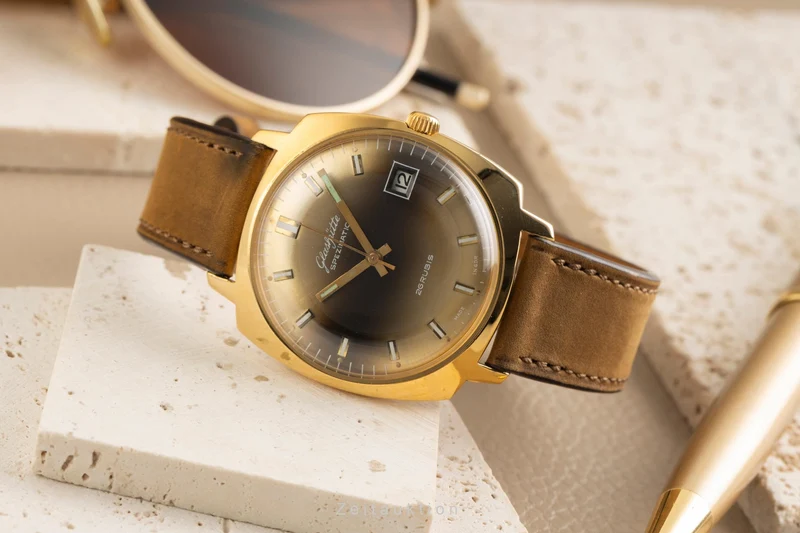 Glashütte Spezimatic gilt-brass automatic men's watch Vintage [2601784]