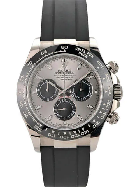 Rolex Daytona 116519LN Weißgold Oysterflex Grau
