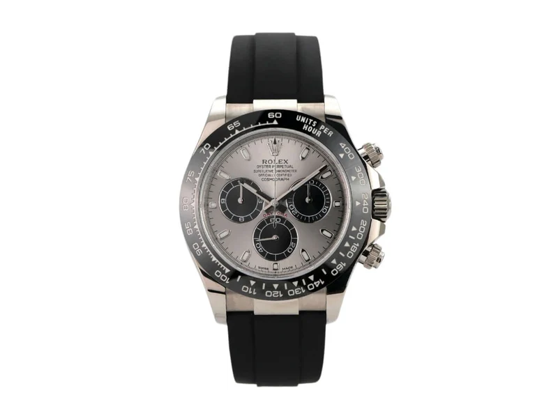 Rolex Daytona 116519LN Weißgold Oysterflex Grau