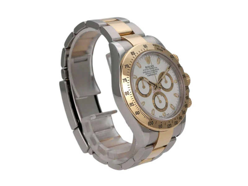 Rolex Daytona Edelstahl Gelbgold 116523 Weiß