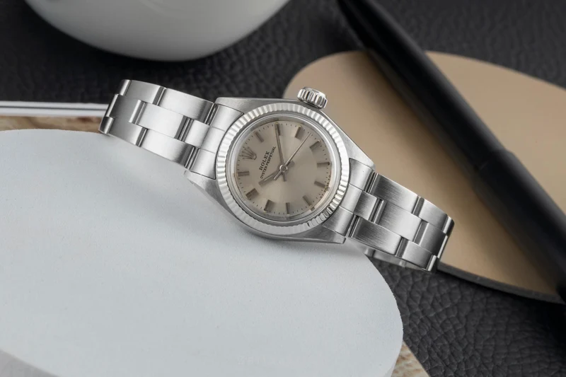Rolex Oyster Perpetual steel / white gold automatic women's watch 6719 Vintage [2604179]