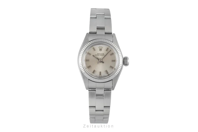Rolex Oyster Perpetual steel / white gold automatic women's watch 6719 Vintage [2604179]