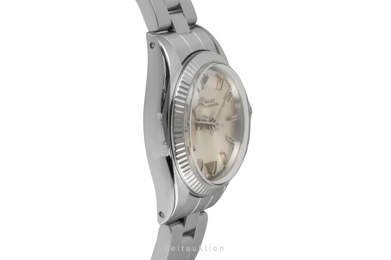 Rolex Oyster Perpetual steel / white gold automatic women's watch 6719 Vintage [2604179]