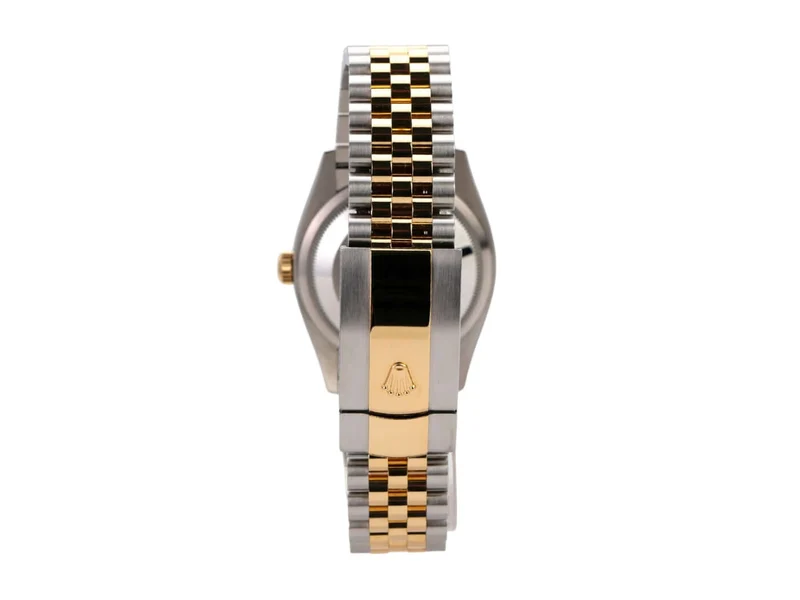 Rolex Datejust 36 Oystersteel Gelbgold 126233 Schwarz Diamant Jubile-Band