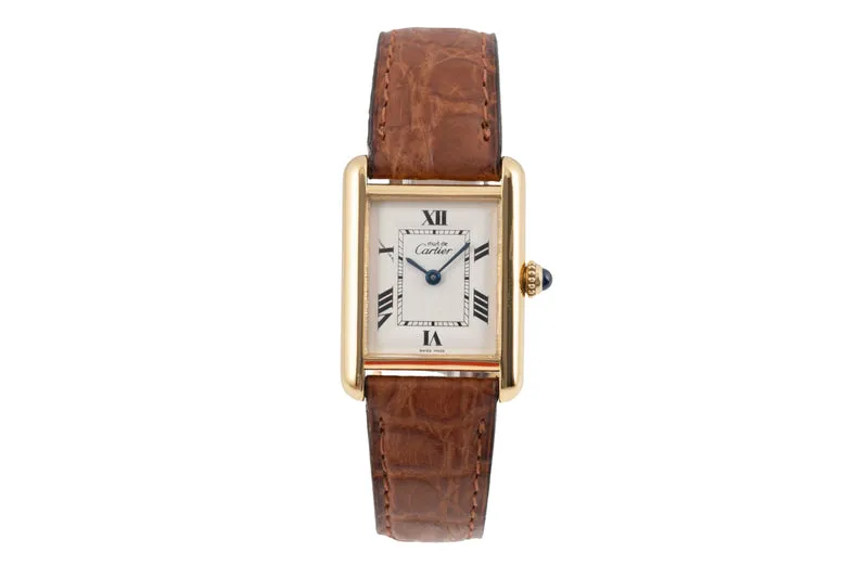 Cartier Tank silver-gilt quartz women's watch W1013654 [2604158]