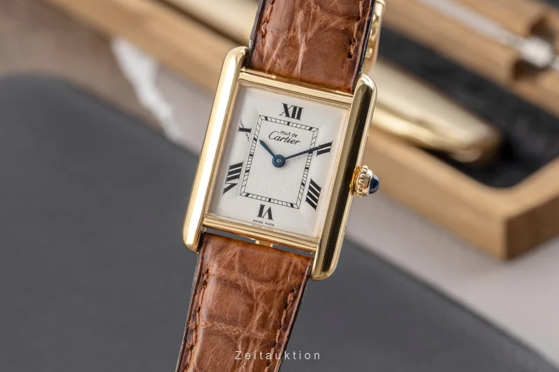 Cartier Tank silver-gilt quartz women's watch W1013654 [2604158]