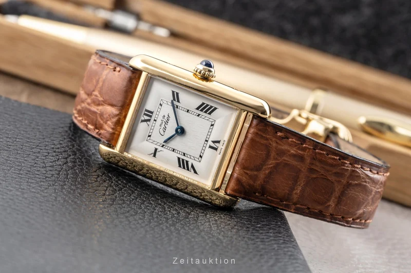 Cartier Tank silver-gilt quartz women's watch W1013654 [2604158]