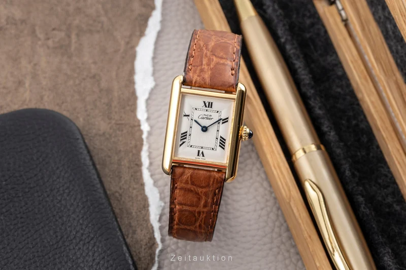 Cartier Tank silver-gilt quartz women's watch W1013654 [2604158]